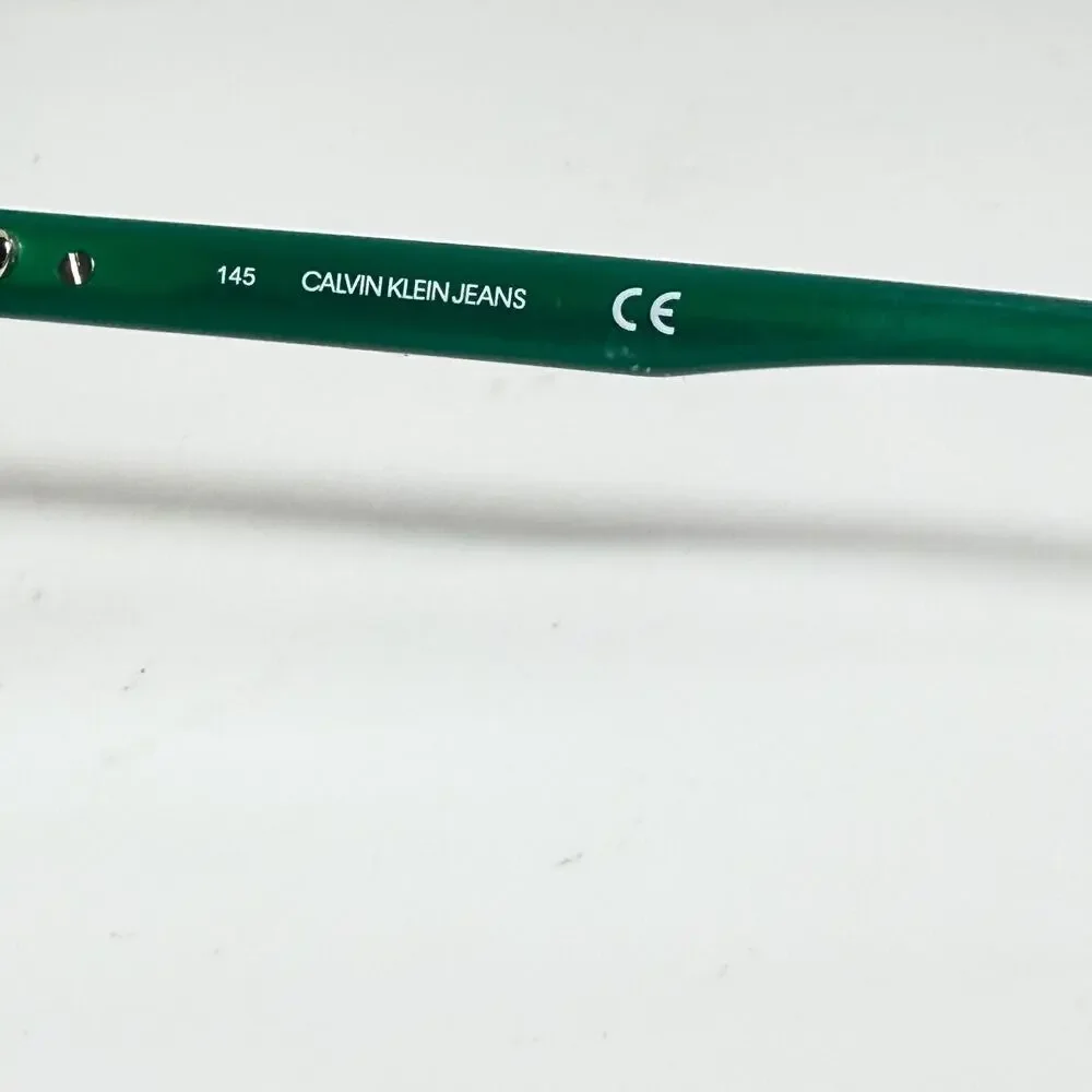 Calvin Klein Jeans CKJ301 041 Black Teal Green Eyeglasses Frames 56-17 145 17946